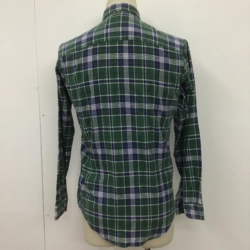 古着 USED シャツ、ブラウス 長袖 ボタンダウン チェック 緑 / グリーン / X 白 / ホワイト / X 紺 / ネイビー /  メンズ USED 古着 中古 10091917