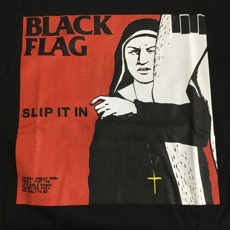 古着 USED Tシャツ 半袖 movie music バンドTシャツ プリントT BLACK FLAG SLIP IT IN XL プリント 黒 / ブラック /  メンズ USED 古着 中古 10091928
