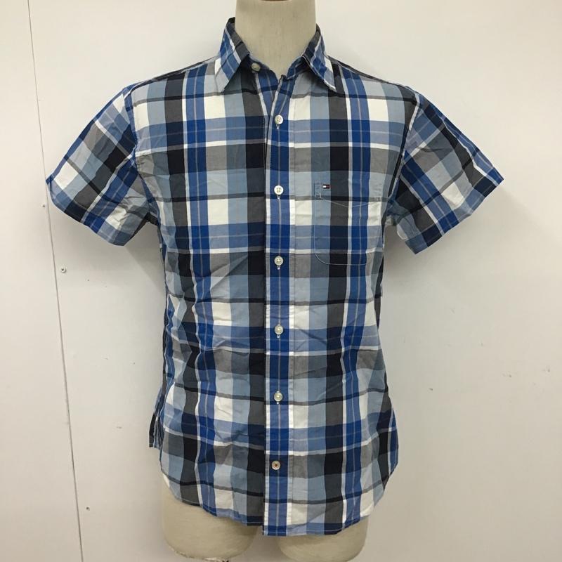 トミーヒルフィガー TOMMY HILFIGER シャツ、ブラウス 半袖 0857877868 チェック ワンポイント 青 / ブルー / X 黒 / ブラック / X 白 / ホワイト / X ベージュ / ベージュ /  メンズ USED 古着 中古 10091929