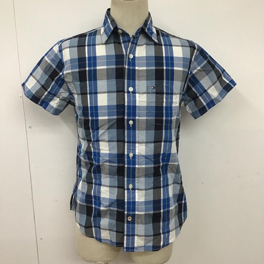 トミーヒルフィガー TOMMY HILFIGER シャツ、ブラウス 半袖 0857877868 チェック ワンポイント 青 / ブルー / X 黒 / ブラック / X 白 / ホワイト / X ベージュ / ベージュ /  メンズ USED 古着 中古 10091929