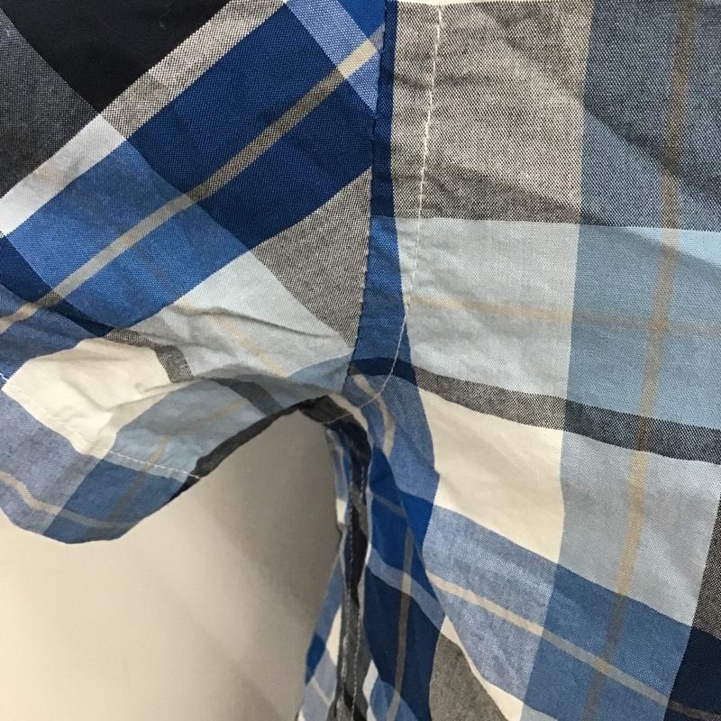 トミーヒルフィガー TOMMY HILFIGER シャツ、ブラウス 半袖 0857877868 チェック ワンポイント 青 / ブルー / X 黒 / ブラック / X 白 / ホワイト / X ベージュ / ベージュ /  メンズ USED 古着 中古 10091929