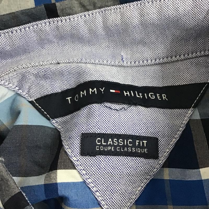 トミーヒルフィガー TOMMY HILFIGER シャツ、ブラウス 半袖 0857877868 チェック ワンポイント 青 / ブルー / X 黒 / ブラック / X 白 / ホワイト / X ベージュ / ベージュ /  メンズ USED 古着 中古 10091929