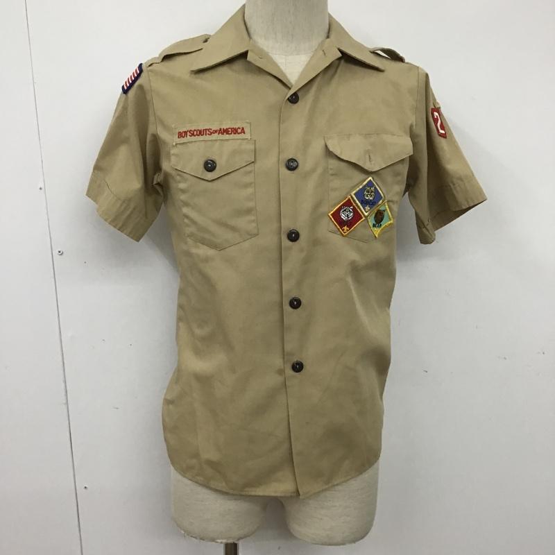 古着 USED シャツ、ブラウス 半袖 ミリタリーシャツ ワッペン  ベージュ / ベージュ /  メンズ USED 古着 中古 10091930