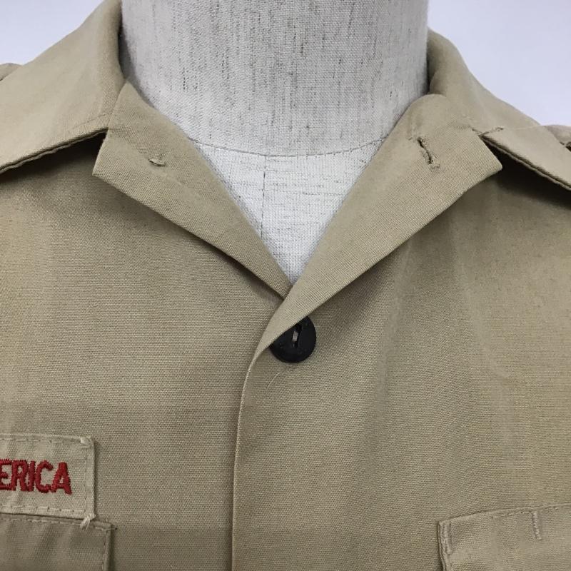 古着 USED シャツ、ブラウス 半袖 ミリタリーシャツ ワッペン  ベージュ / ベージュ /  メンズ USED 古着 中古 10091930