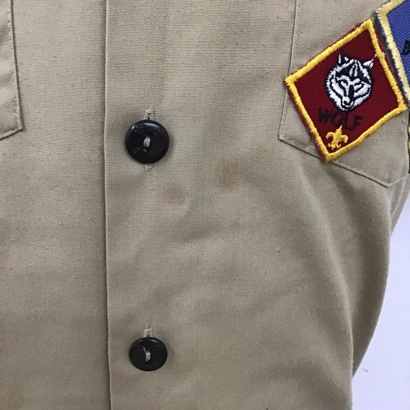 古着 USED シャツ、ブラウス 半袖 ミリタリーシャツ ワッペン  ベージュ / ベージュ /  メンズ USED 古着 中古 10091930