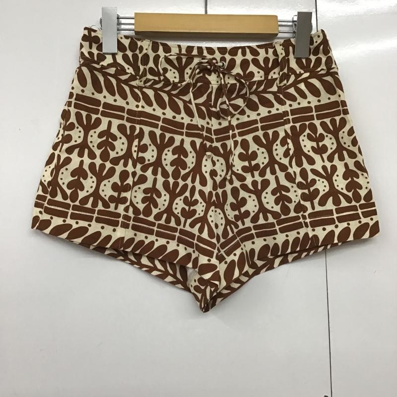 ザラ ZARA パンツ ショートパンツ 3136 580 087 S 総柄 茶 / ブラウン / X ベージュ / ベージュ / レディース USED 古着 中古 10091951