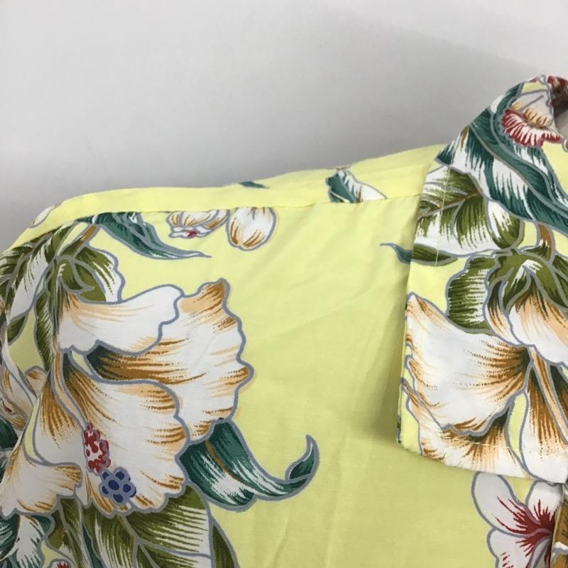 古着 USED シャツ、ブラウス 半袖 アロハシャツ ハイビスカス M 総柄 黄 / イエロー /  メンズ USED 古着 中古 10091976