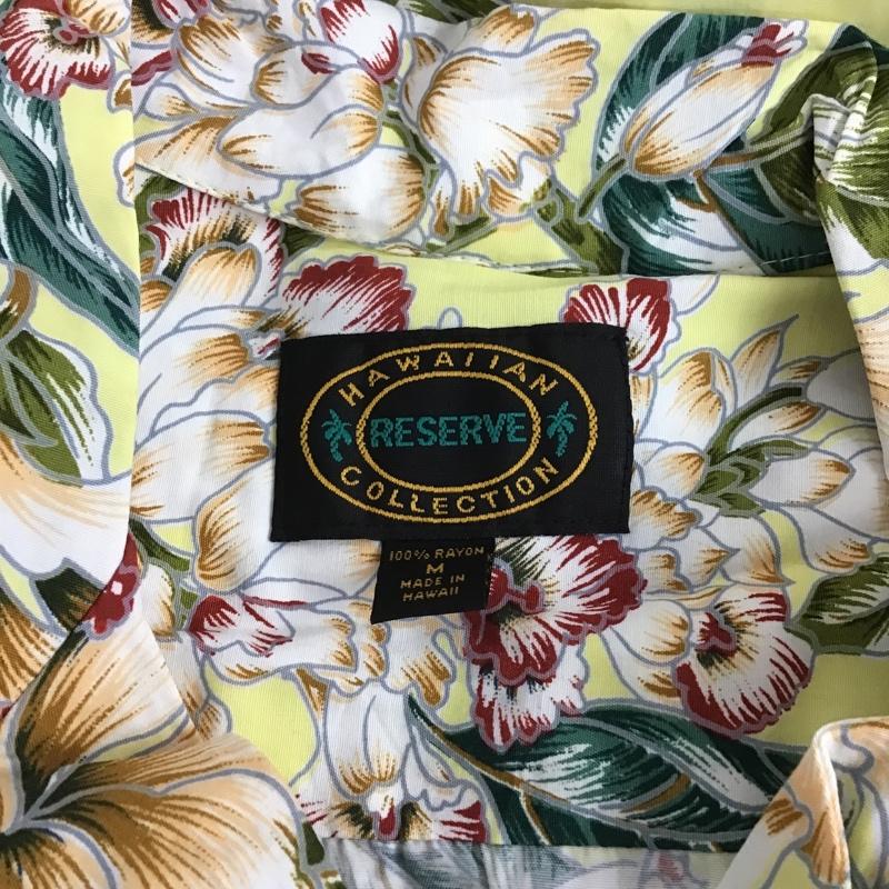 古着 USED シャツ、ブラウス 半袖 アロハシャツ ハイビスカス M 総柄 黄 / イエロー /  メンズ USED 古着 中古 10091976