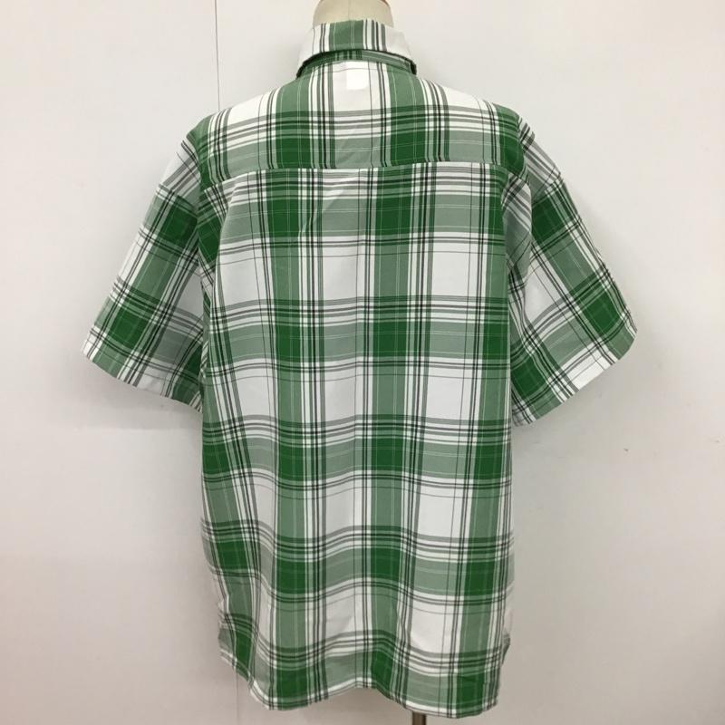 キャルトップ CALTOP シャツ、ブラウス 半袖 XL チェック 白 / ホワイト / X 緑 / グリーン /  メンズ USED 古着 中古 10091984