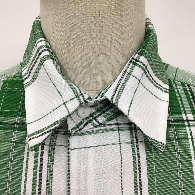 キャルトップ CALTOP シャツ、ブラウス 半袖 XL チェック 白 / ホワイト / X 緑 / グリーン /  メンズ USED 古着 中古 10091984