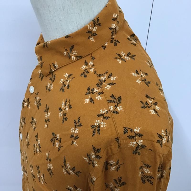 ザラ ZARA シャツ、ブラウス 長袖 5600 412 703 M 花柄 橙 / オレンジ /  メンズ USED 古着 中古 10091990