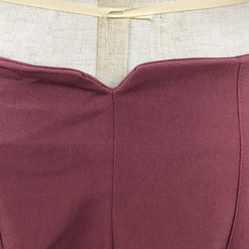ザラ ZARA パンツ スラックス センタータックパンツ カジュアルパンツ ワイドパンツ M 無地 えんじ / ワインレッド / レディース USED 古着 中古 10092023