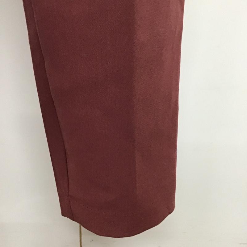 ザラ ZARA パンツ スラックス センタータックパンツ カジュアルパンツ ワイドパンツ M 無地 えんじ / ワインレッド / レディース USED 古着 中古 10092023