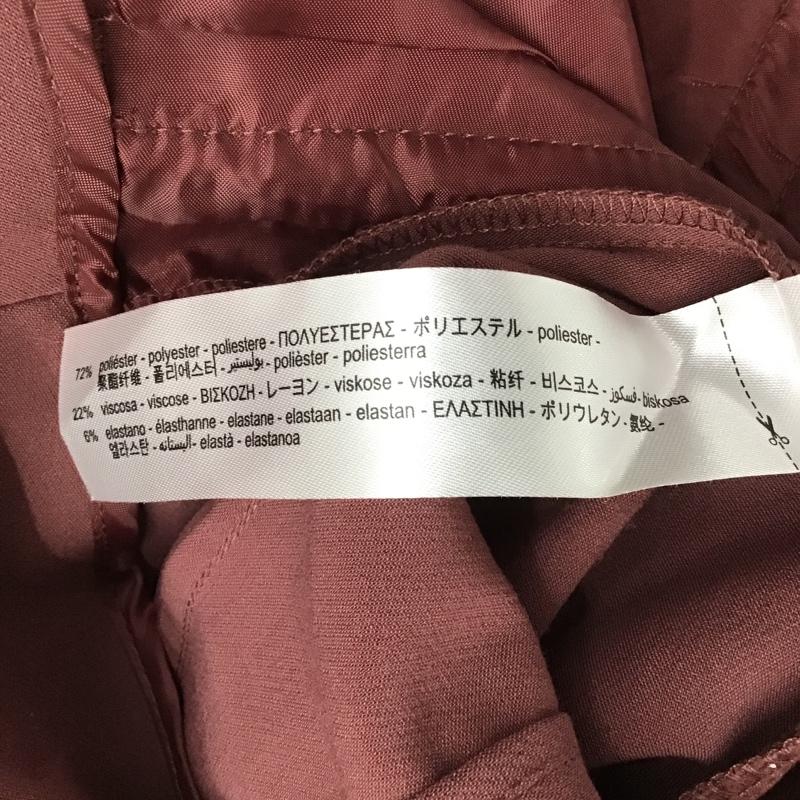 ザラ ZARA パンツ スラックス センタータックパンツ カジュアルパンツ ワイドパンツ M 無地 えんじ / ワインレッド / レディース USED 古着 中古 10092023