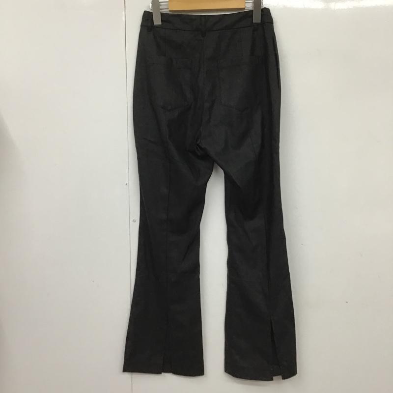 ジーナシス JEANASIS ボトムス ボトムス JS050641TS ビーガンレザーストレートパンツ カジュアルパンツ スリットパンツ M 無地 黒 / ブラック / レディース USED 古着 中古 10092045