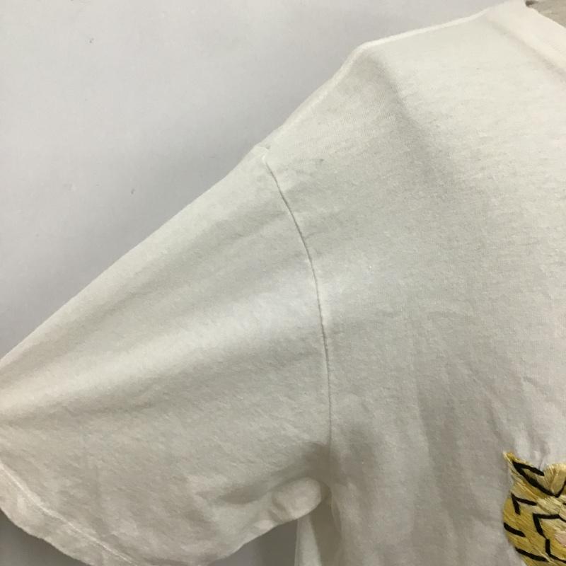 フロムザギャレット FROM THE GARRET Tシャツ 半袖 01-01051-05 虎 福 L 刺繍 白 / ホワイト /  メンズ USED 古着 中古 10092088