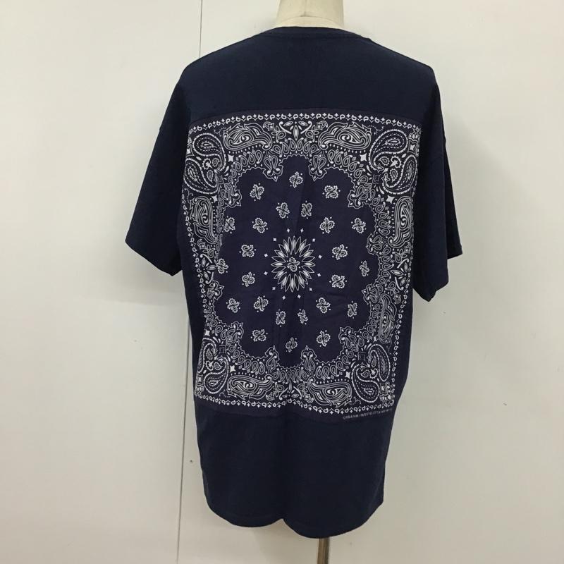 フリークスストア FREAK'S STORE Tシャツ 半袖 HAV-A-HANK ビッグシルエット バンダナ柄 紺 / ネイビー /  メンズ USED 古着 中古 10092125