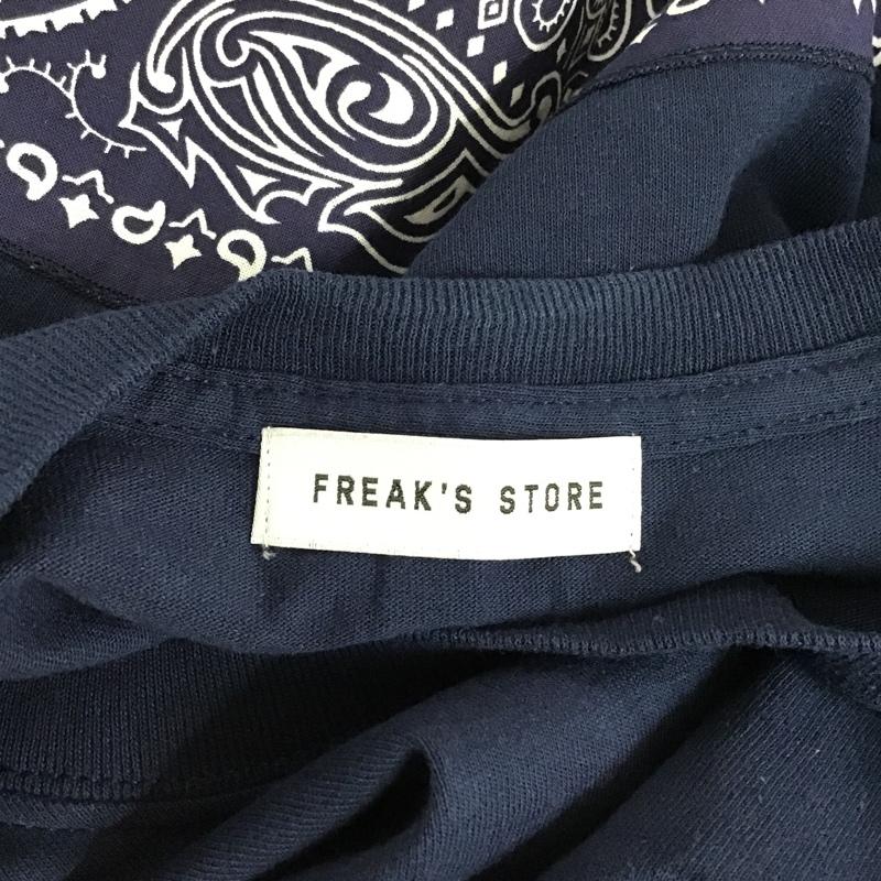 フリークスストア FREAK'S STORE Tシャツ 半袖 HAV-A-HANK ビッグシルエット バンダナ柄 紺 / ネイビー /  メンズ USED 古着 中古 10092125