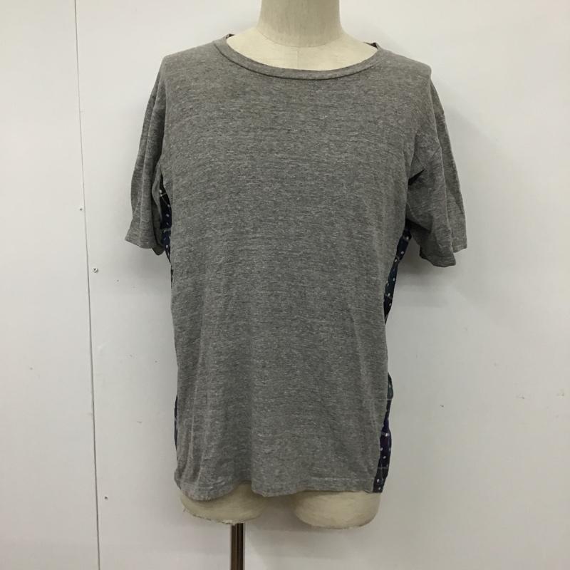 ソフネット SOPHNET. Tシャツ 半袖 SOPH-123106 切替 フランネル ドット チェック XL  灰 / グレー /  メンズ USED 古着 中古 10092143