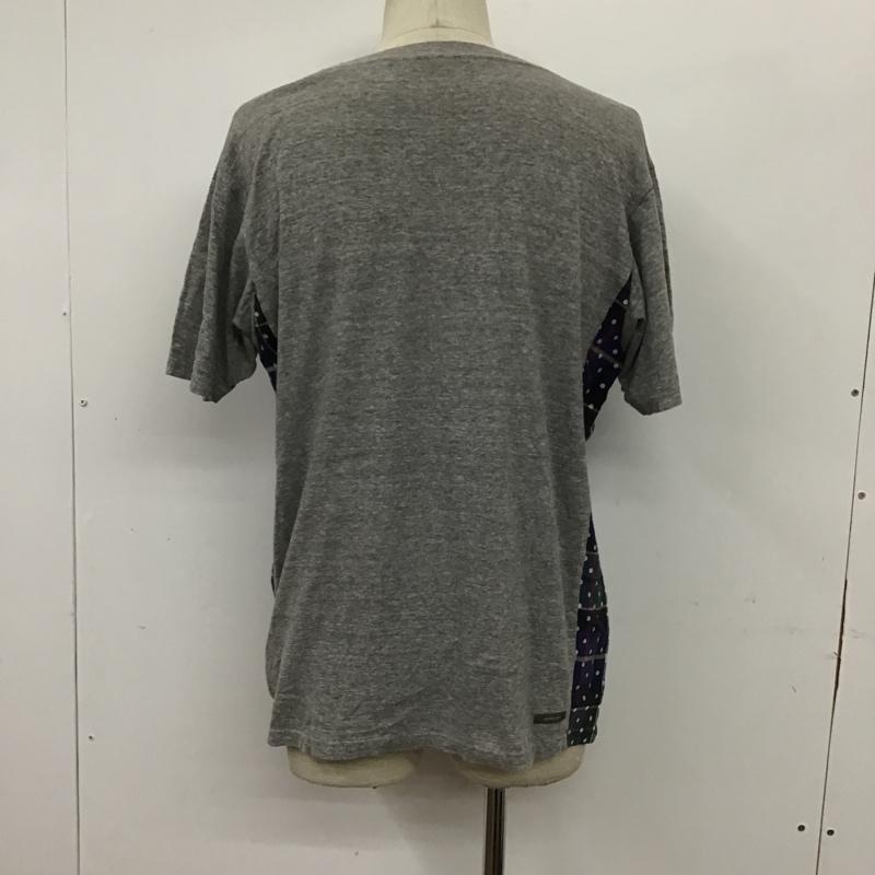 ソフネット SOPHNET. Tシャツ 半袖 SOPH-123106 切替 フランネル ドット チェック XL  灰 / グレー /  メンズ USED 古着 中古 10092143