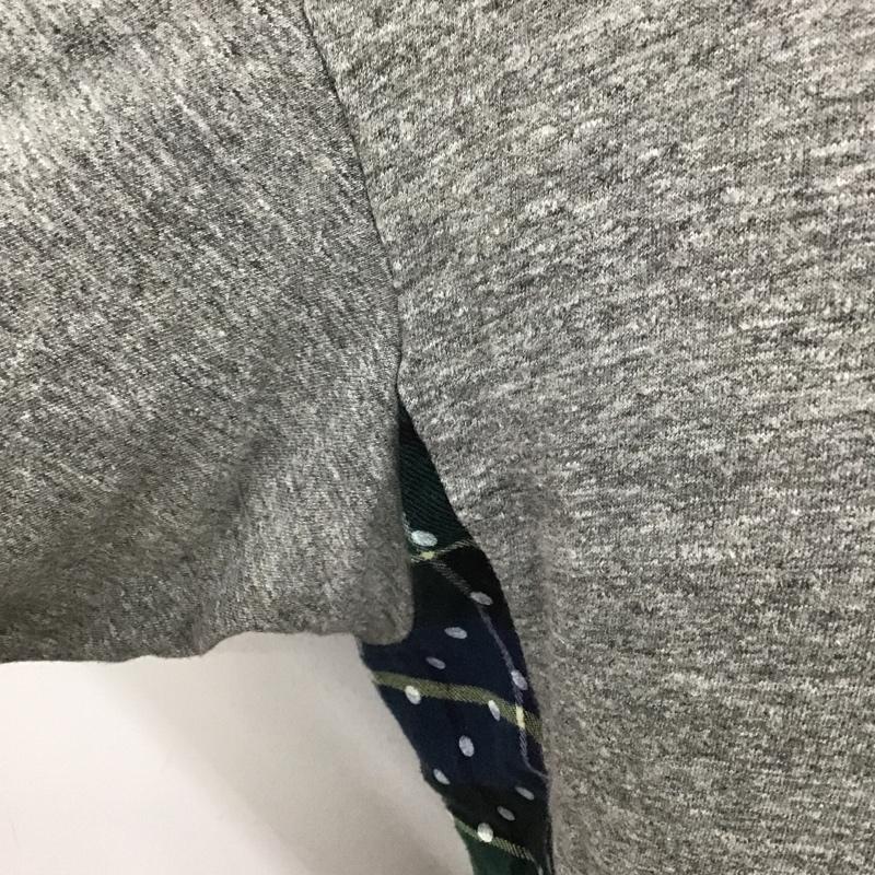 ソフネット SOPHNET. Tシャツ 半袖 SOPH-123106 切替 フランネル ドット チェック XL  灰 / グレー /  メンズ USED 古着 中古 10092143