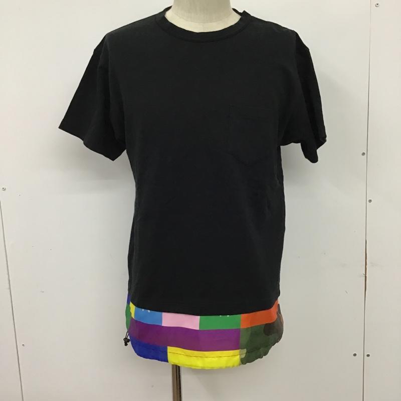 ソフネット SOPHNET. Tシャツ 半袖 SOPH-170009 フェイクレイヤード ポケット S 無地 黒 / ブラック /  メンズ USED 古着 中古 10092144