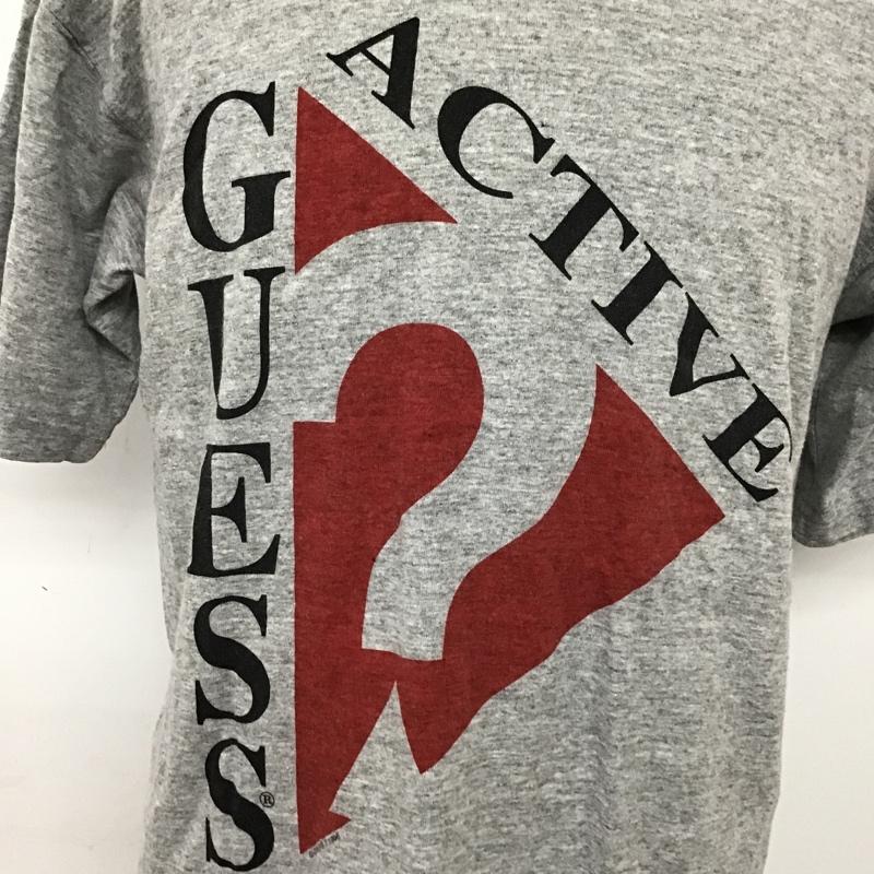 ゲス Guess Tシャツ 半袖 M プリント 灰 / グレー /  メンズ USED 古着 中古 10092173