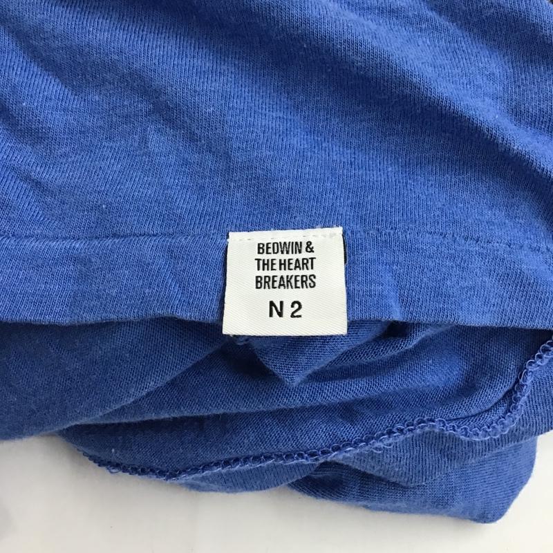 ベドウィン アンド ザ ハートブレイカーズ BEDWIN & THE HEARTBREAKERS Tシャツ 半袖 無地 水色 / ライトブルー / X 青 / ブルー /  メンズ USED 古着 中古 10092187