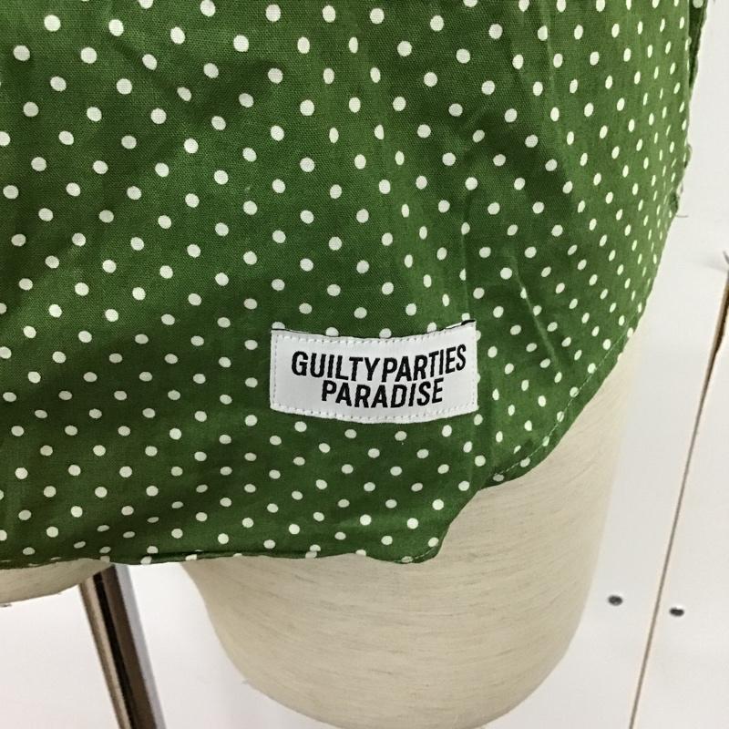 ギルティーパーティーズ GUILTYPARTIES シャツ、ブラウス 半袖 16SS-WMS-BD13 WACKO MARIA ボタンダウン S ドット 緑 / グリーン / X 白 / ホワイト /  メンズ USED 古着 中古 10092191