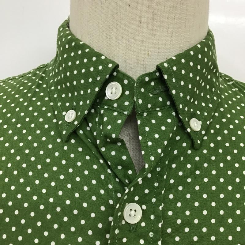 ギルティーパーティーズ GUILTYPARTIES シャツ、ブラウス 半袖 16SS-WMS-BD13 WACKO MARIA ボタンダウン S ドット 緑 / グリーン / X 白 / ホワイト /  メンズ USED 古着 中古 10092191