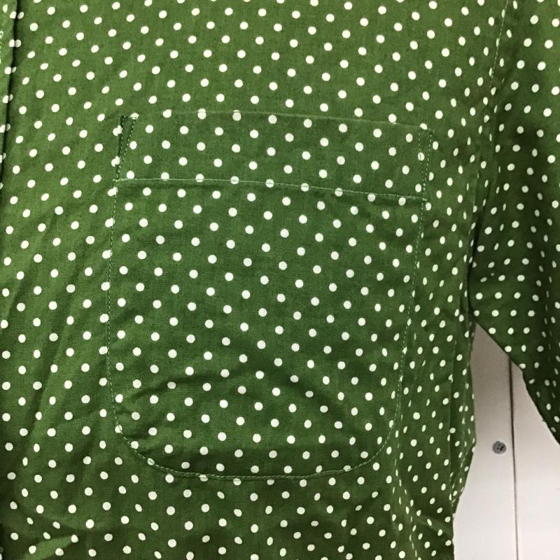 ギルティーパーティーズ GUILTYPARTIES シャツ、ブラウス 半袖 16SS-WMS-BD13 WACKO MARIA ボタンダウン S ドット 緑 / グリーン / X 白 / ホワイト /  メンズ USED 古着 中古 10092191