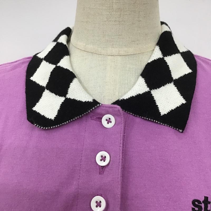 ステューシーウィメン Stussy Women ワンピース ロングスカート 214491 シャツワンピース MemphisCollarDress ポロシャツワンピース M 無地 紫 / パープル / レディース USED 古着 中古 10092218