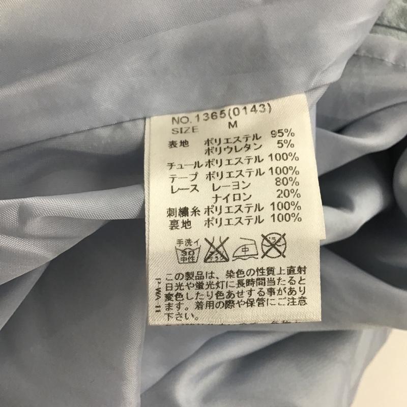 アンクルージュ ANKROUGE ワンピース ひざ丈スカート ノースリーブワンピース フリルワンピース M 無地 X 刺繍 水色 / ライトブルー / レディース USED 古着 中古 10092221