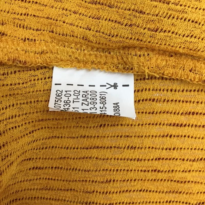 ザラコレクション ZARA COLLECTION カットソー 長袖 長袖カットソー 変型カットソー M 無地 X ストライプ 黄 / イエロー /  レディース USED 古着 中古 10092257