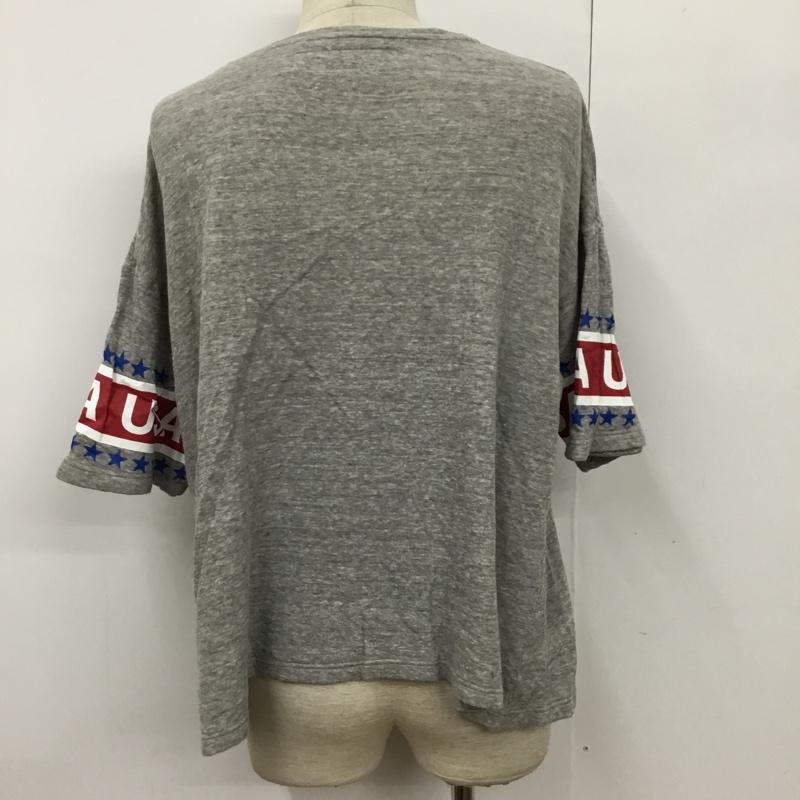 ボートメイクニュークローズ VOTE MAKE NEW CLOTHES カットソー 七分袖 半袖カットソー プリントTシャツ S プリント X 無地 灰 / グレー / メンズ USED 古着 中古 10092316