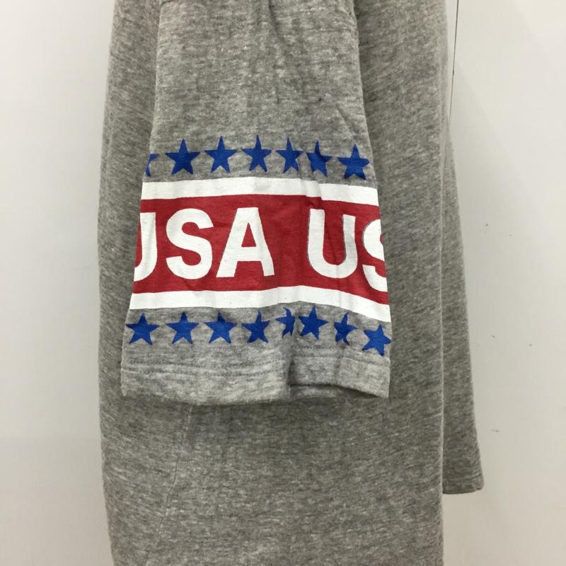 ボートメイクニュークローズ VOTE MAKE NEW CLOTHES カットソー 七分袖 半袖カットソー プリントTシャツ S プリント X 無地 灰 / グレー / メンズ USED 古着 中古 10092316