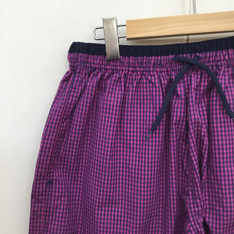 アンディフィーテッド UNDEFEATED パンツ ショートパンツ PANELED SHORT L チェック X 総柄 青 / ブルー / X 紫 / パープル / メンズ USED 古着 中古 10092328