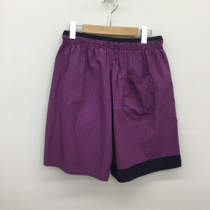 アンディフィーテッド UNDEFEATED パンツ ショートパンツ PANELED SHORT L チェック X 総柄 青 / ブルー / X 紫 / パープル / メンズ USED 古着 中古 10092328
