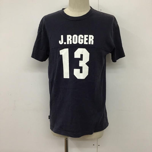 ラッツ RATS Tシャツ 半袖 J.ROGER13 L ロゴ、文字 紺 / ネイビー /  メンズ USED 古着 中古 10092338
