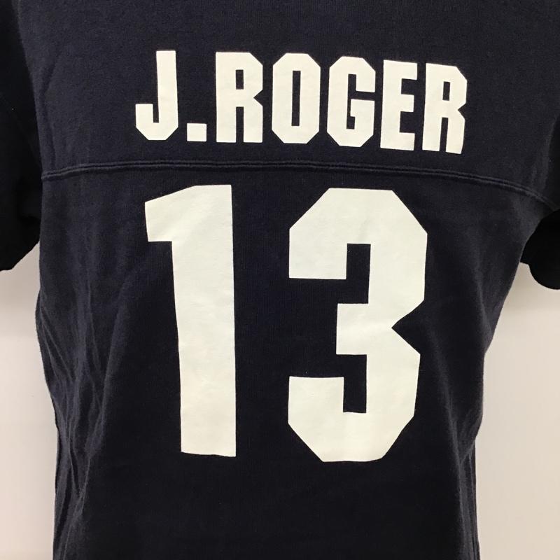 ラッツ RATS Tシャツ 半袖 J.ROGER13 L ロゴ、文字 紺 / ネイビー /  メンズ USED 古着 中古 10092338