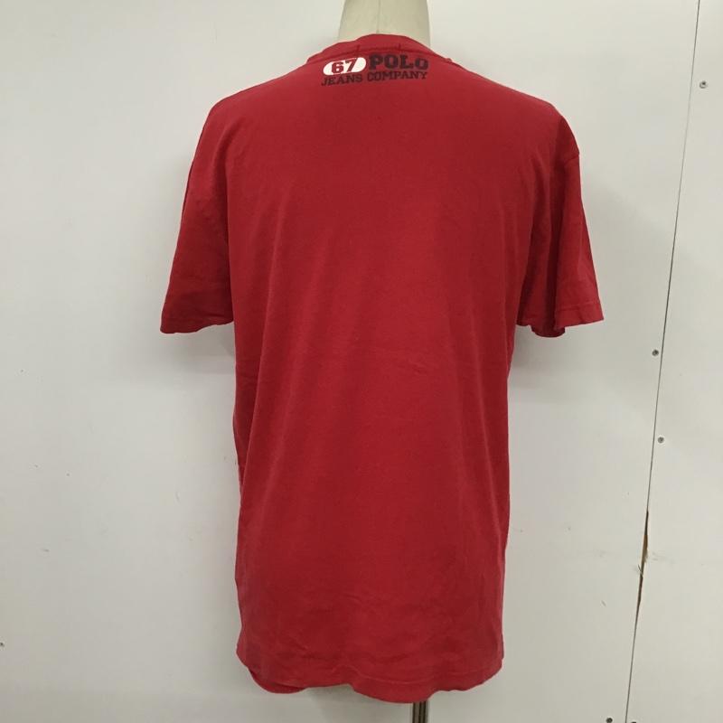 ラルフローレン RALPHLAUREN Tシャツ 半袖 POLO JEANS S ロゴ、文字 赤 / レッド /  メンズ USED 古着 中古 10092340