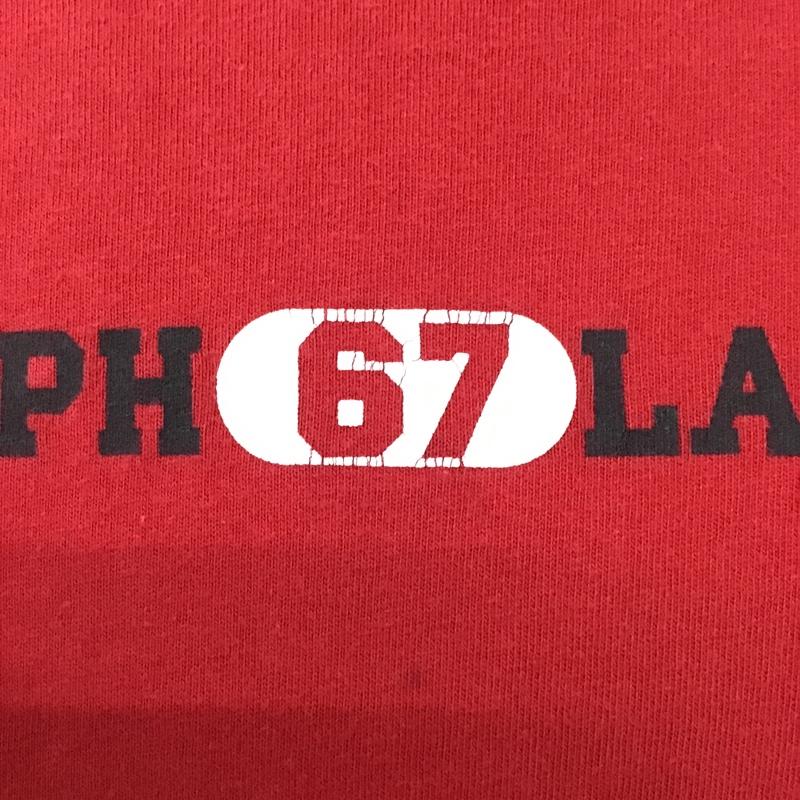 ラルフローレン RALPHLAUREN Tシャツ 半袖 POLO JEANS S ロゴ、文字 赤 / レッド /  メンズ USED 古着 中古 10092340