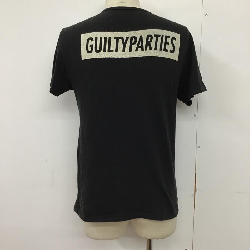 ギルティーパーティーズ GUILTYPARTIES Tシャツ 半袖 WACKO MARIA Vネック M ロゴ、文字 黒 / ブラック /  メンズ USED 古着 中古 10092347