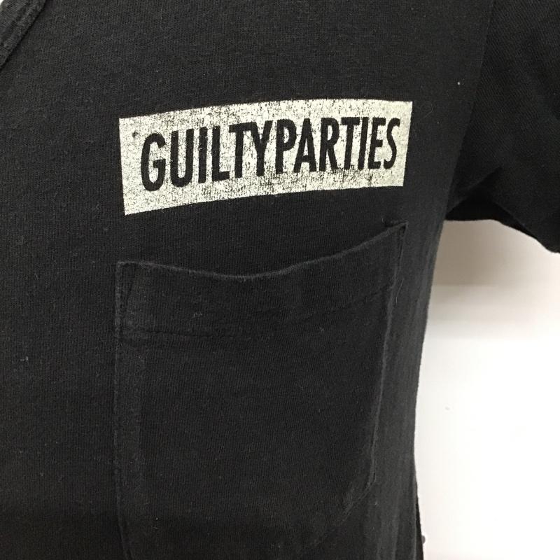 ギルティーパーティーズ GUILTYPARTIES Tシャツ 半袖 WACKO MARIA Vネック M ロゴ、文字 黒 / ブラック /  メンズ USED 古着 中古 10092347