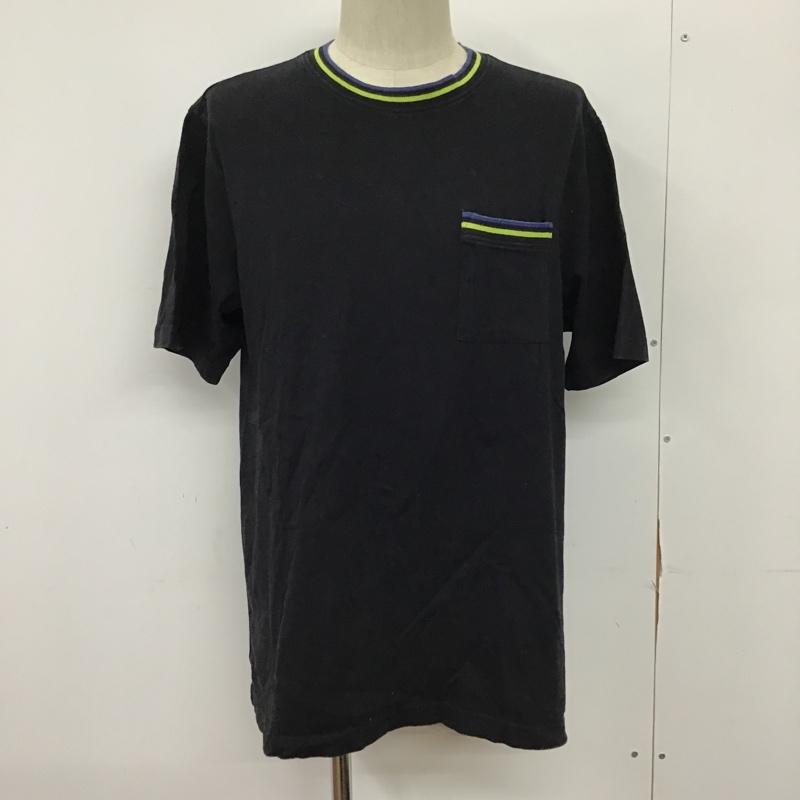 ステューシー STUSSY Tシャツ 半袖 ラインリブ 胸ポケット M 無地 黒 / ブラック / X 青 / ブルー / X 黄 / イエロー /  メンズ USED 古着 中古 10092357