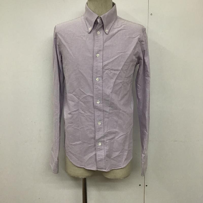 アタックザマインドセブン attack the mind 7 シャツ、ブラウス 長袖 BD-002 ボタンダウン 2 無地 紫 / パープル /  メンズ USED 古着 中古 10092382