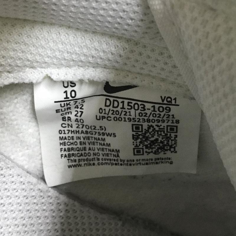 ナイキ NIKE スニーカー スニーカー WMNS DUNK LOW TRIPLE WHITE ウィメンズ ダンク ロー トリプル ホワイト DD1503-109 27.0cm ロゴ、文字 白 / ホワイト / メンズ USED 古着 中古 10092391
