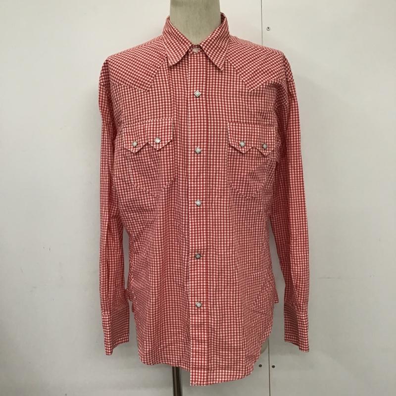 シュガーケーン SUGAR CANE シャツ、ブラウス 長袖 511-M21365 ウエスタンシャツ チェック 白 / ホワイト / X 赤 / レッド /  メンズ USED 古着 中古 10092425