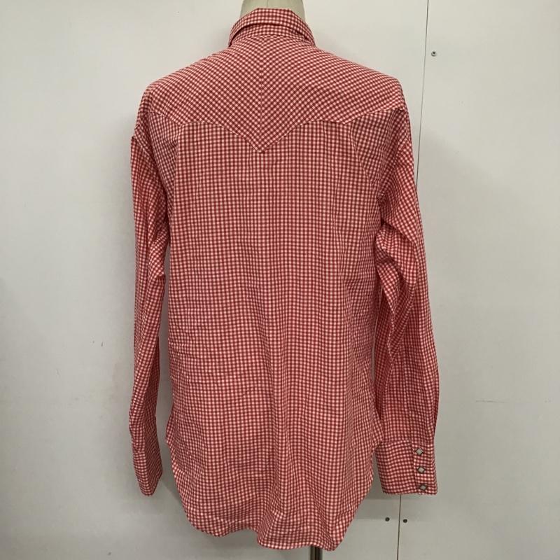 シュガーケーン SUGAR CANE シャツ、ブラウス 長袖 511-M21365 ウエスタンシャツ チェック 白 / ホワイト / X 赤 / レッド /  メンズ USED 古着 中古 10092425