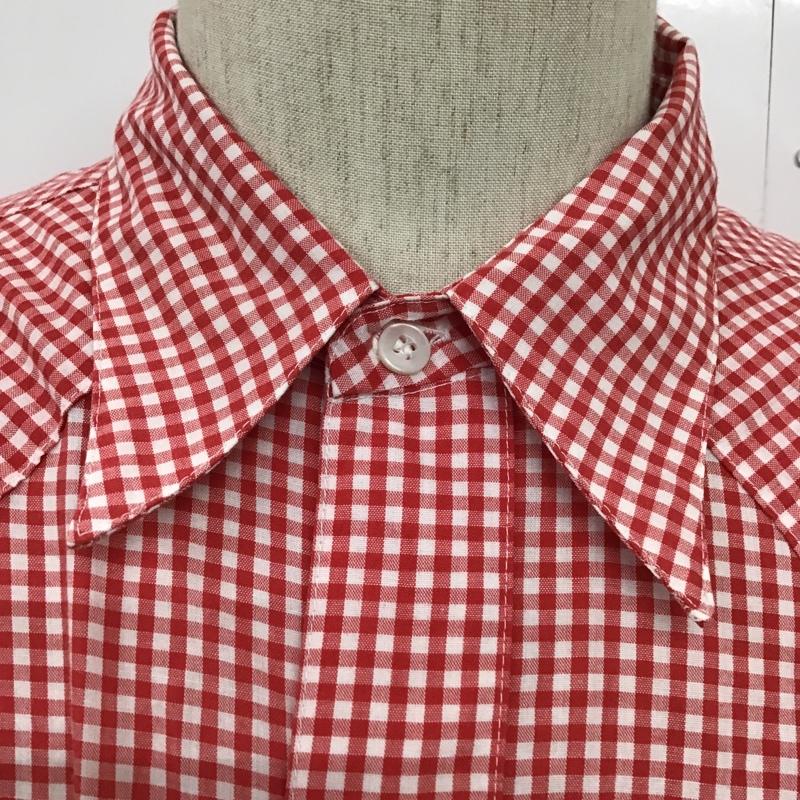 シュガーケーン SUGAR CANE シャツ、ブラウス 長袖 511-M21365 ウエスタンシャツ チェック 白 / ホワイト / X 赤 / レッド /  メンズ USED 古着 中古 10092425